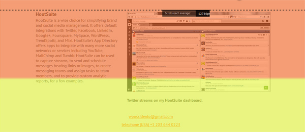 Scroll reach heat map.