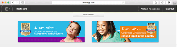 Enroll app test images.